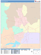Wichita Falls Digital Map Color Cast Style